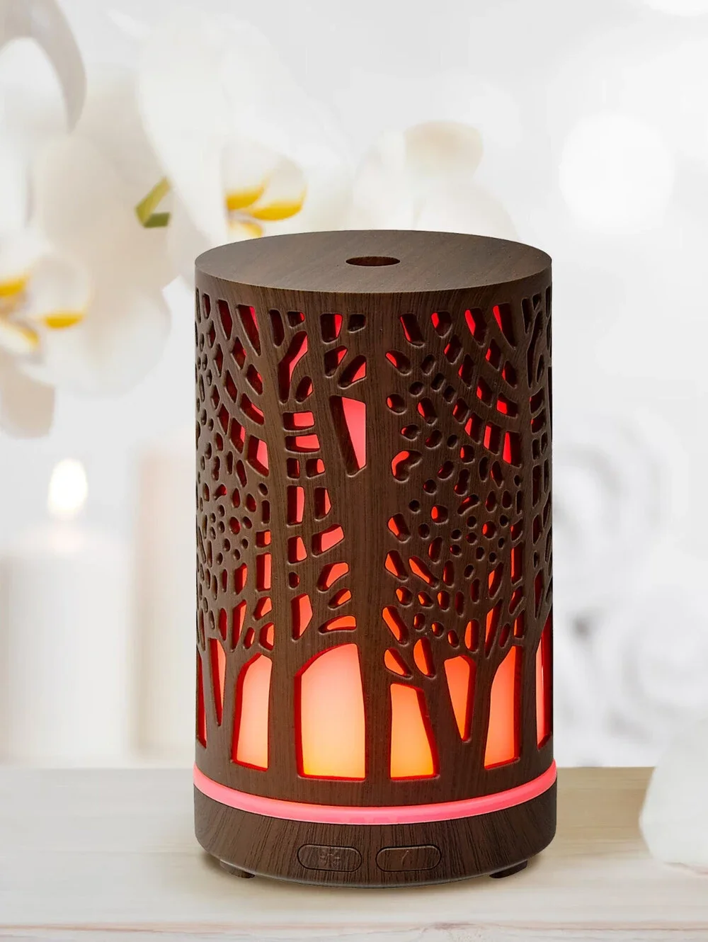 Aromar 100 mL Ultrasonic Forset Wood Essential Oils Diffuser (Walnut)